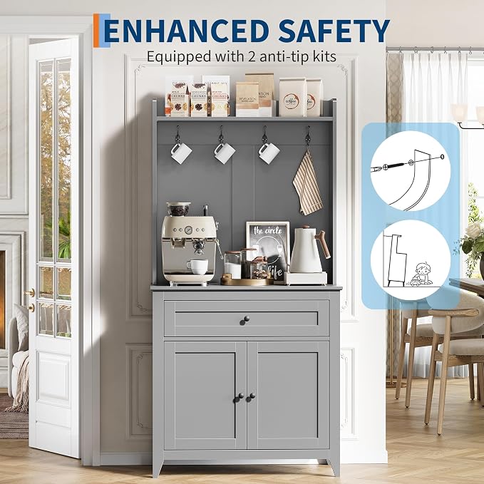 IDEALHOUSE 63'' Pantry Cabinet - Image 6