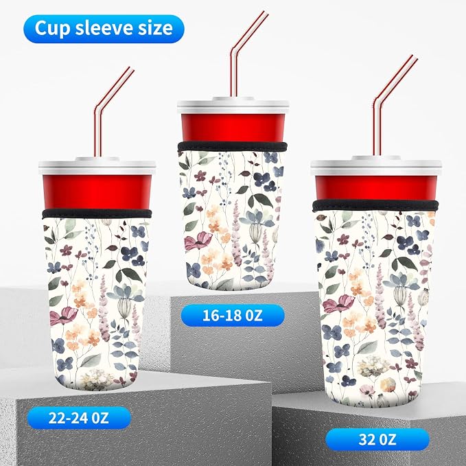 3 Pack Reusable Neoprene Insulator Sleeve - Image 4