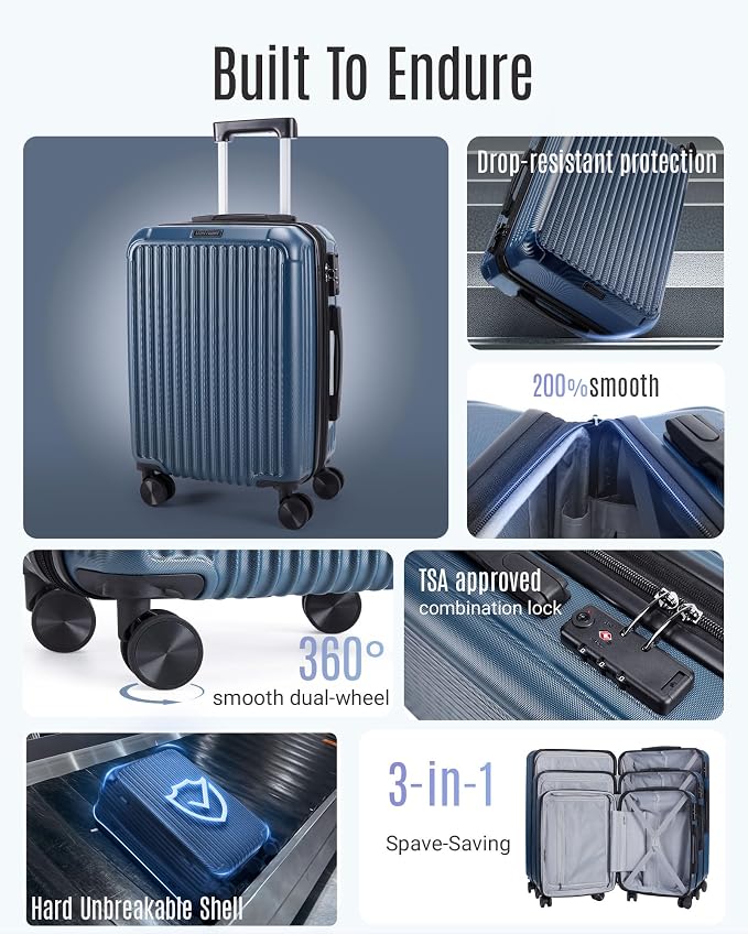 LIGHT FLIGHT 3 Piece Luggage Sets - Image 3