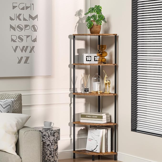 Corner Plant Stand Shelf, 5 Tier Tall Shelf Plant Stand - Image 4