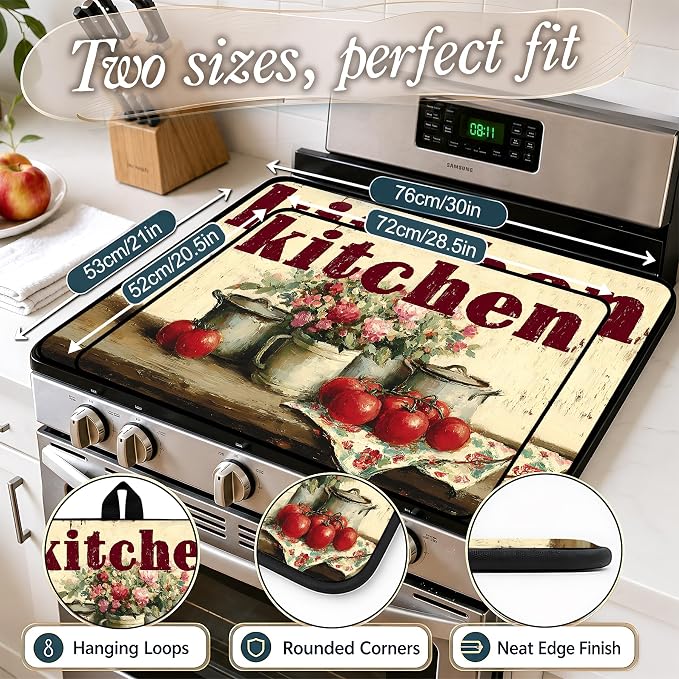 Multi-Design Stove Top Cover for Glass/Electric Stoves, 3-in-1 Counter - Image 2