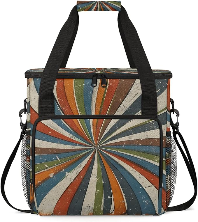 Vintage Pattern Coffee Maker Carring Bag, Large Insulated Storage Organizer by Home
