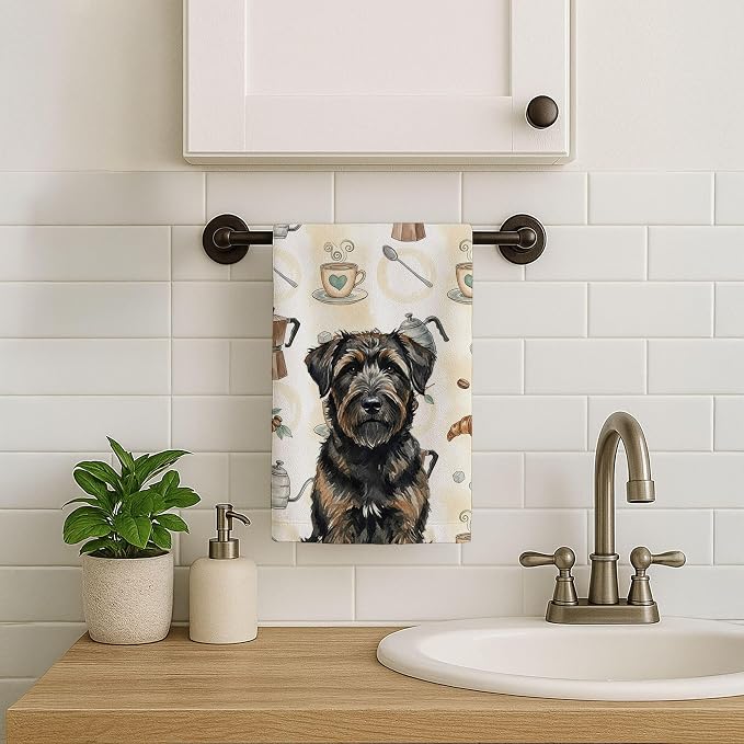 Caroline's Treasures Brindle Bouvier des Flandres Coffee Bar Kitchen Towel - Image 7