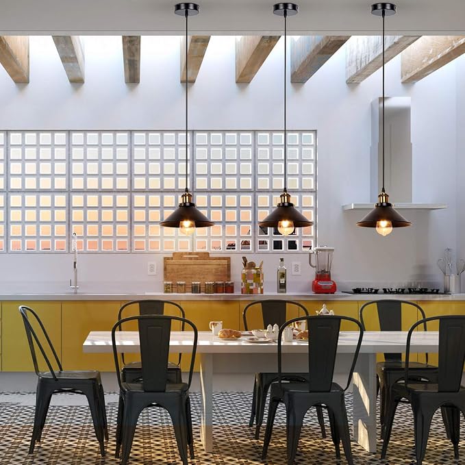 Industrial Retro Black Iron Kitchen Restaurant Bar Balcony Hanging Pendant Light - Image 3