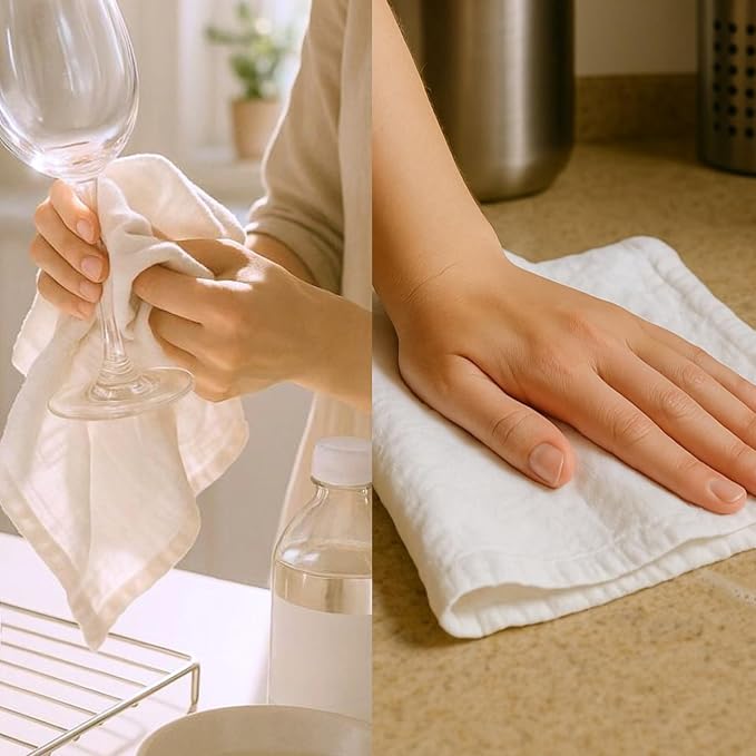 Flour Sack Towels | Tea Towel for Crafts| Kitchen Dish Cotton Blank Towel for - Image 9