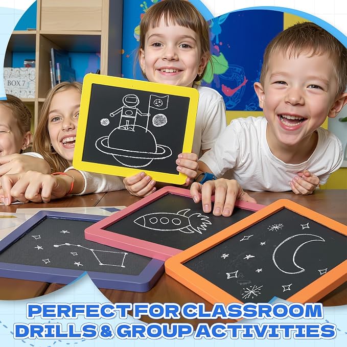 Chinco 6 Pcs Small Slate Chalkboard Mini Chalk Board - Image 4