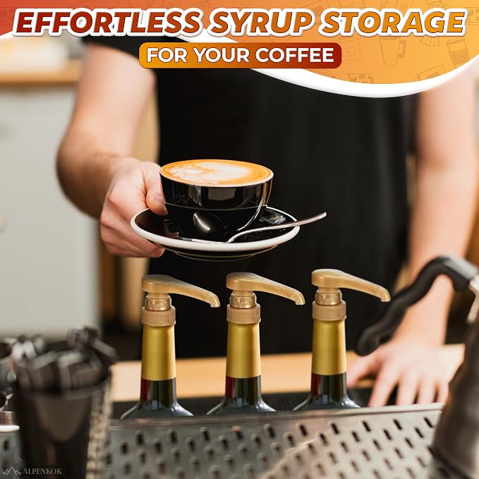 4 Pcs Coffee Syrup Pump Dispenser - Image 8