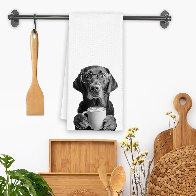 Dog Labrador Kitchen Towels, Funny Cute Hand Bathroom Towels Gifts - Image 2