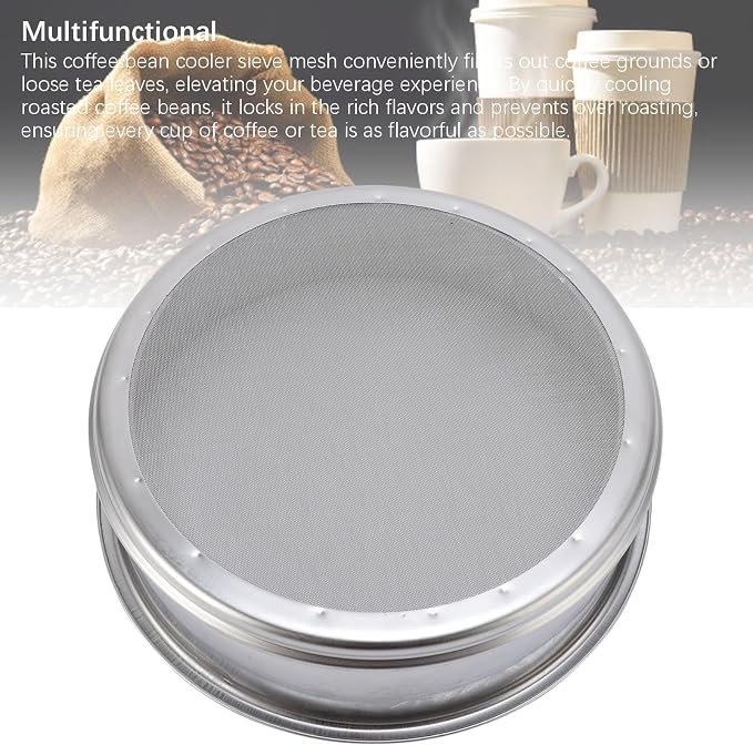 TOPINCN 60 Mesh Coffee Bean Cooler Filter, Stainless Steel Coffee Filter Screen - Image 9