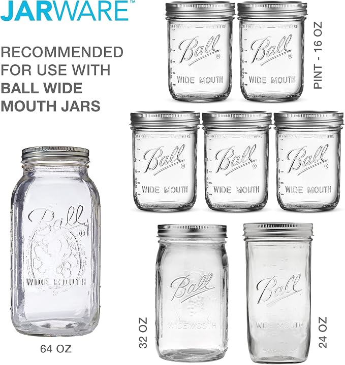 Jarware Mason Jar Cocktail Shaker Lid - Image 5