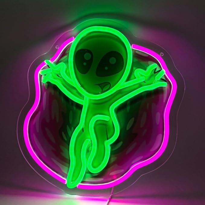 Alien LED Neon Sign, USB Powered Neon Wall Light by TAGEEKOONeonSigns