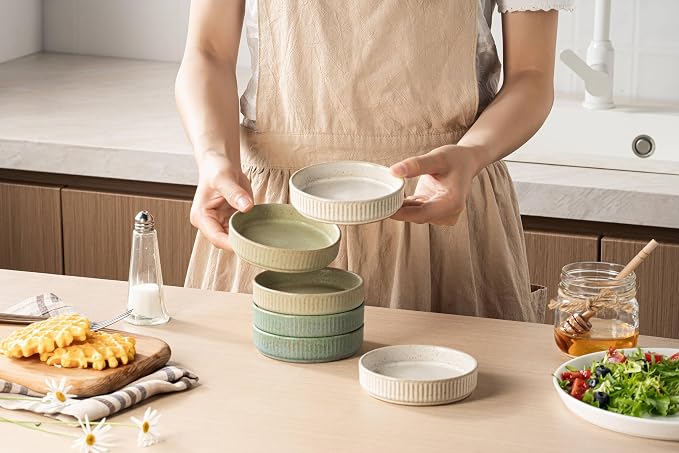Ceramic Dipping Bowls Set - 4oz Oval Soy Sauce Dishes - Image 2