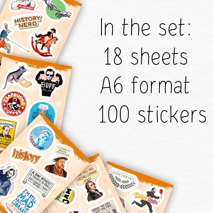 100Pcs History Stickers - Image 2