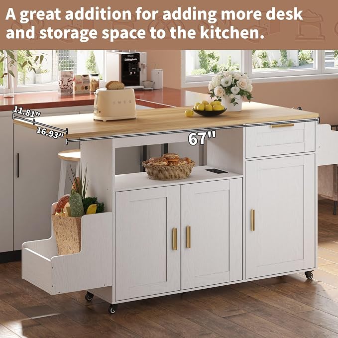 Rolling Mobile Kitchen Island - Image 5