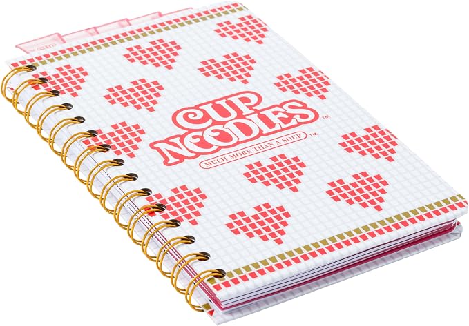 Silver Buffalo Nissin Cup of Noodles Spiral Tabbed Notebook, 8” x 5” - Image 6