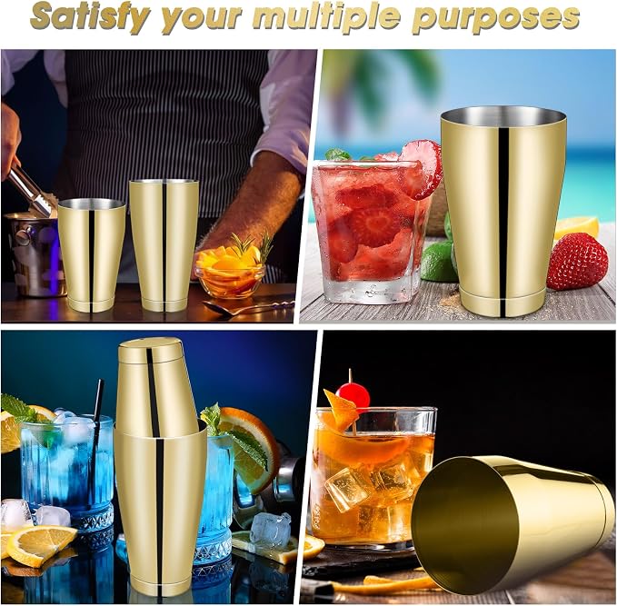 Sabary 12 Pcs Cocktail Shakers Professional Bar Shaker Boston Set Stainless - Image 6