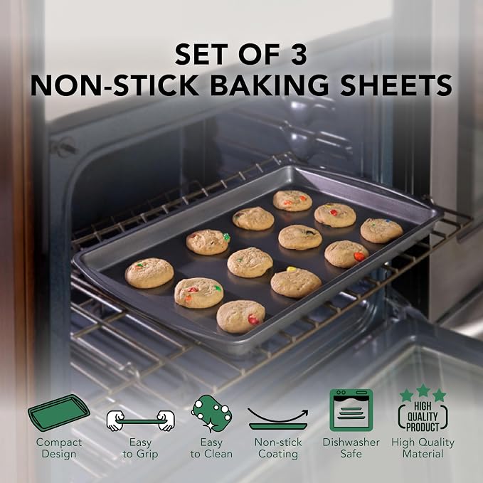 Nifty Cookie & Baking Sheets – Non-Stick Coated Steel, Dishwasher Safe - Image 5