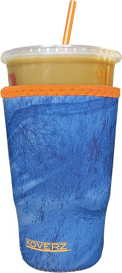 Iced Coffee Sleeve, Insulated Neoprene Cup Sleeve, Fits a 32 Oz. Coffee Cup by Koverz