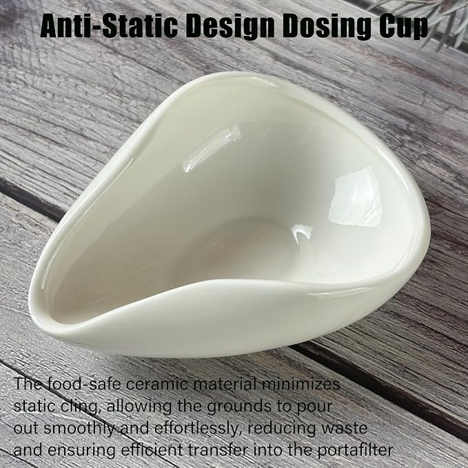 2PCS Ceramic Coffee Bean Dosing Cup – Precise Coffee Grounds Measuring Tool – - Image 2