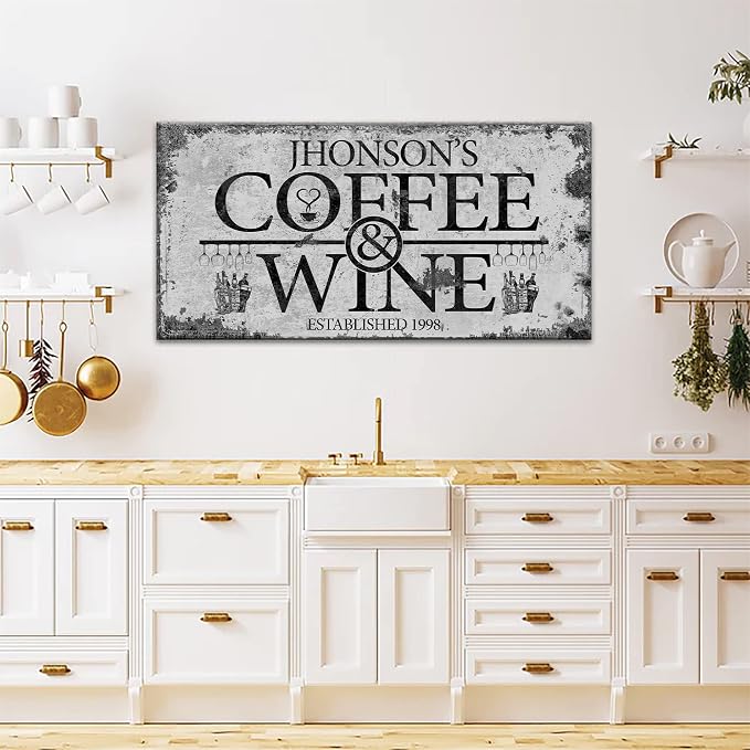 TAILORED CANVASES Custom Coffee Bar Sign by TAILOREDCANVASES