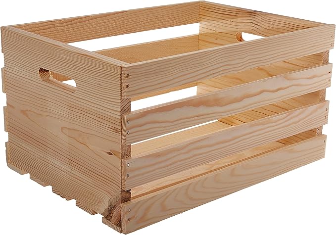 HOUSEWORKS 67140 18" Lx12.5 Wx9.5 H Large Crates & Pallet Wood Crate by Houseworks
