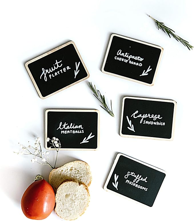 Mini Chalkboard Signs for Food, 18 Pack Framed Small Chalk Boards - Image 6