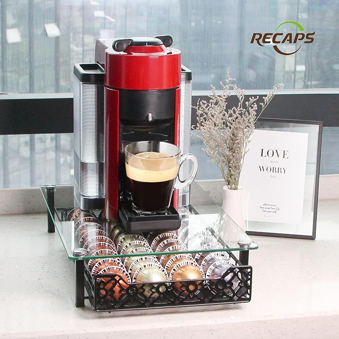 RECAPS Coffee Pod Kitchen Organizer Storage Holder Pod Drawer Pods Holder - Image 2