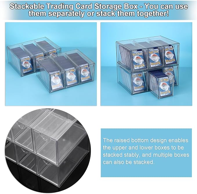 OwnMy 2 Plastic Trading Card Storage Box, 2200+ Baseball Sports TCG MTG PTCG - Image 4