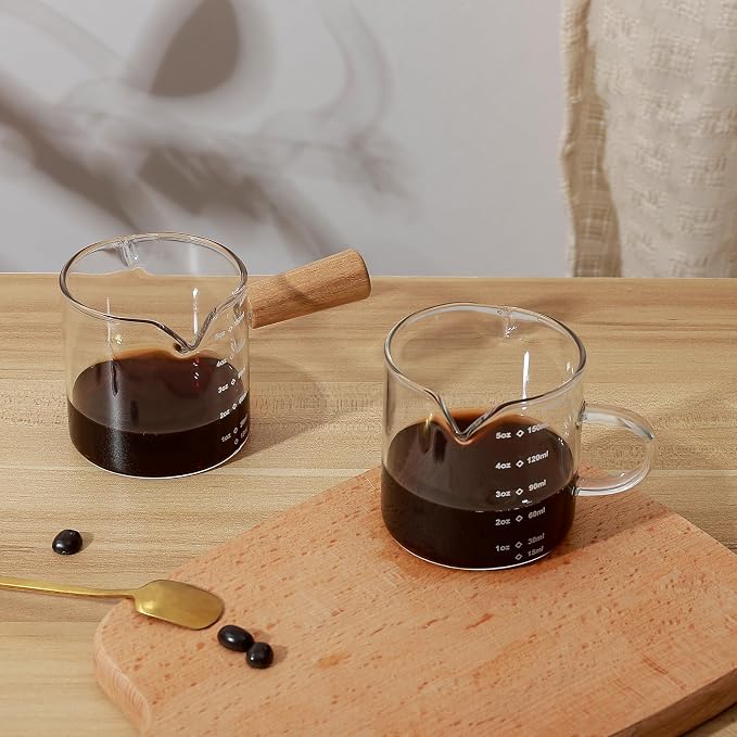 Koythin 2-Piece Espresso Shot Cups Set, Minimalist Glass Measuring Cup - Image 7