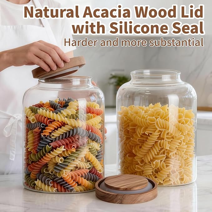 77L 2 PCS Large Glass Food Storage Jars - Image 3
