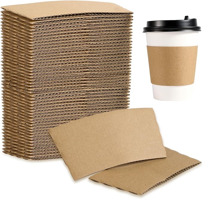 200 Pack Coffee Sleeves, Disposable Cup Sleeves by Vplus