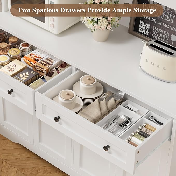 HOSTACK 75.4" Tall Kitchen Pantry Cabinet - Image 7