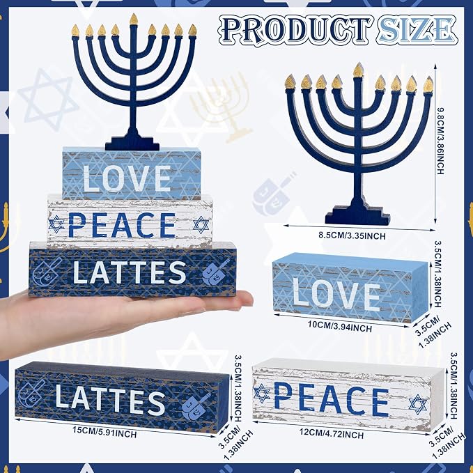 Geelin 4 Pcs Hanukkah Decorations - Image 4