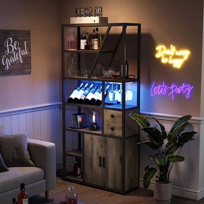 Garvee Modern Tall Bar Cabinet - Image 8