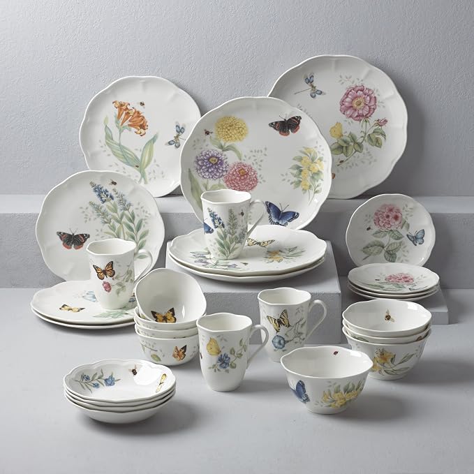 Lenox Dinnerware Set, Butterfly Meadow 28-Piece Set, Service - Image 3