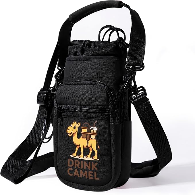 Water Bottle Carrier Bag, 25-32oz Bottle Pouch Holder, Adjustable Shoulder Hand by drinkcamel