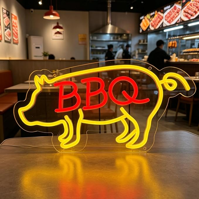 BBQ Neon Signs Barbecue LED Signs Dimmable Neon Lights by Moneter