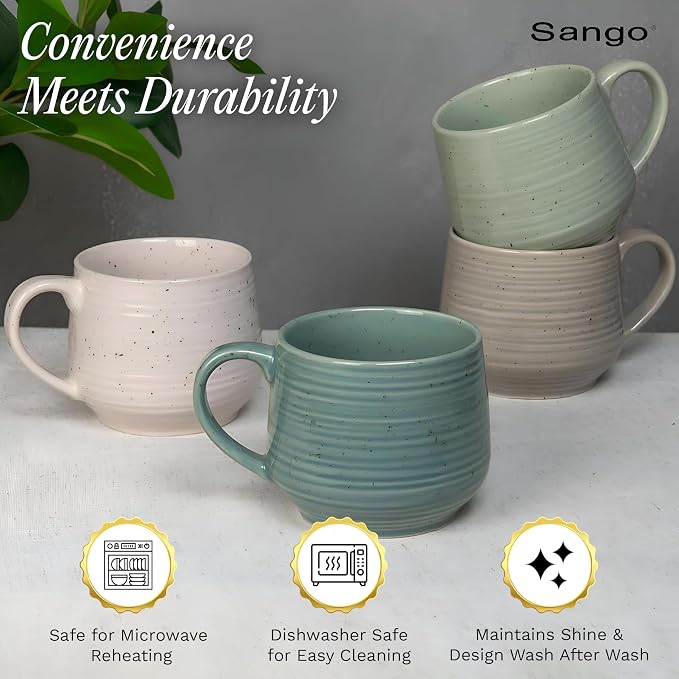 Sango Siterra Artist's Blend 17 oz. Stoneware Mug Set- Service - Image 4