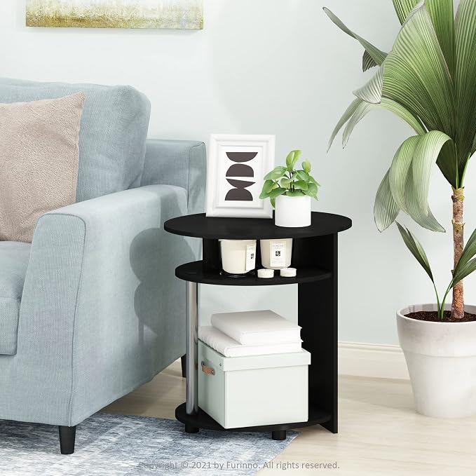 Furinno JAYA Simple Design Oval End Table - Image 2