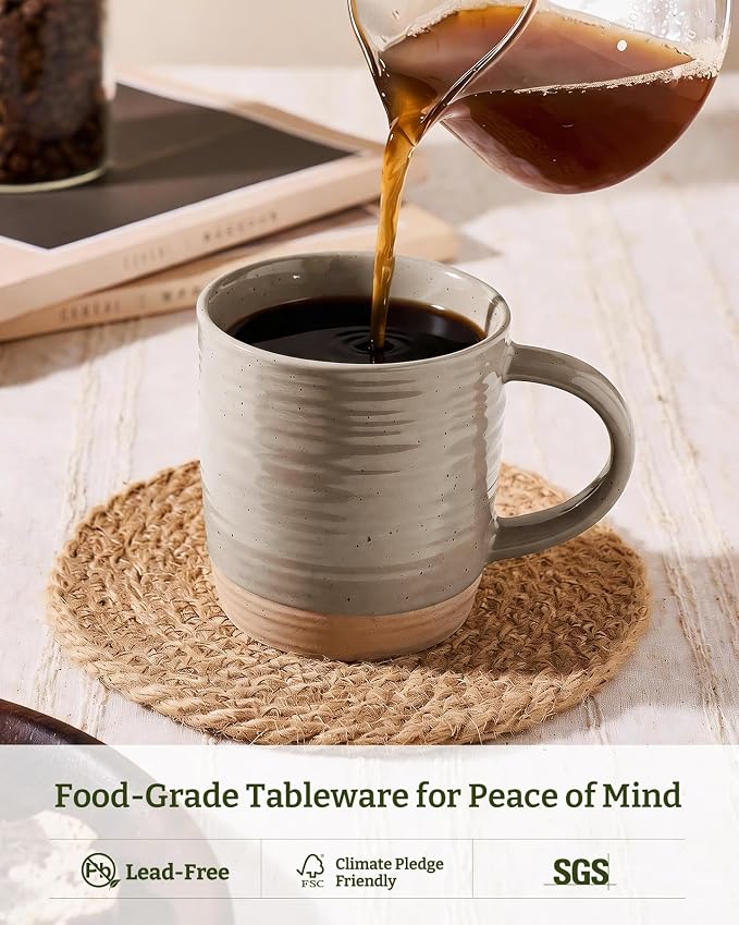 famiware Coffee Mugs Set of 4, 13 oz Mug Set, Ceramic Cup Set - Image 2
