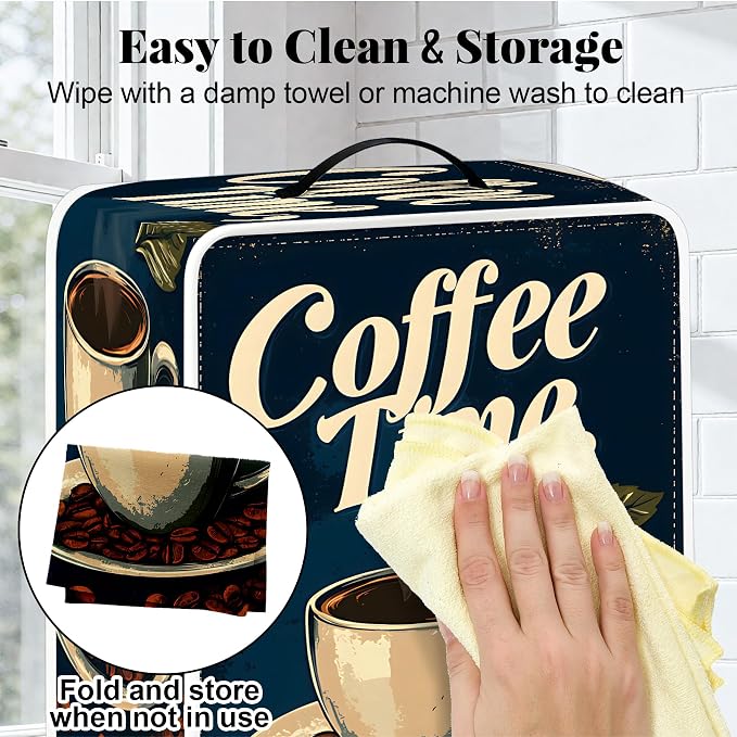 BVBOX Coffee Maker Cover, Durable Dustproof Lightweight Polyester Cotton Blend - Image 6