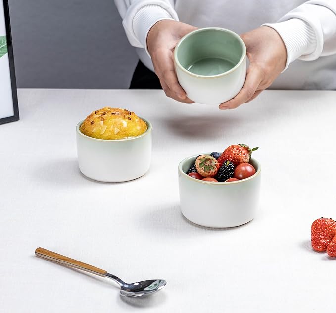 Ramekin Set of 6, UNICASA 8 oz Creme Brulee Ramekins, Oven Safe Baking Set - Image 5