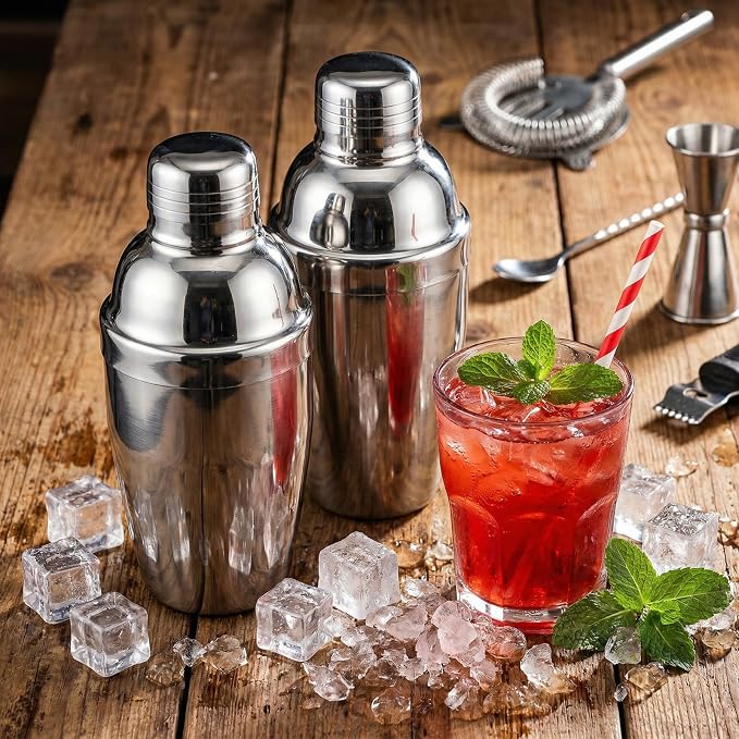 6 Pcs Mini Cocktail Shaker, 8 oz Professional Stainless Steel Martini Drink - Image 6