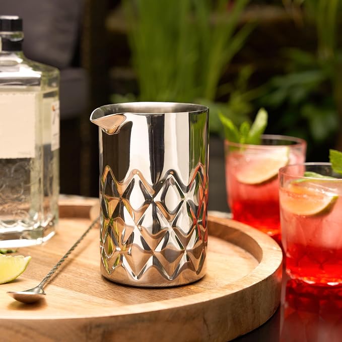 Viski Double Walled Stainless Steel Cocktail Mixing Glass, - Image 7