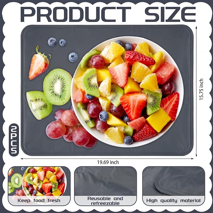 Reallnaive 2 Pcs Reusable Freezable Ice Mat - Image 2