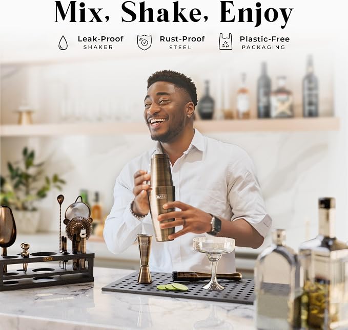 BARE BARREL® Mixology Bartender Kit Bar Set | 16-Piece Cocktail Shaker Set | - Image 3