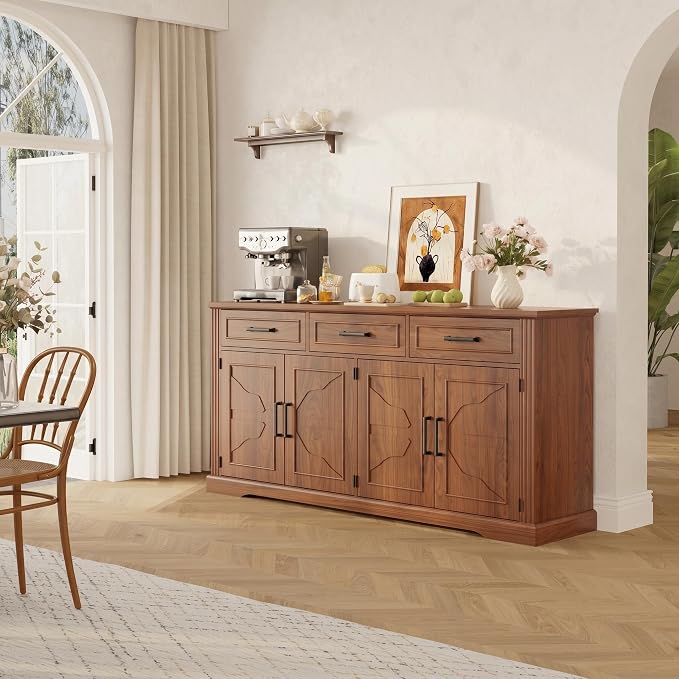 Garvee 66" Modern Farmhouse Sideboard Buffet Cabinet - Image 8