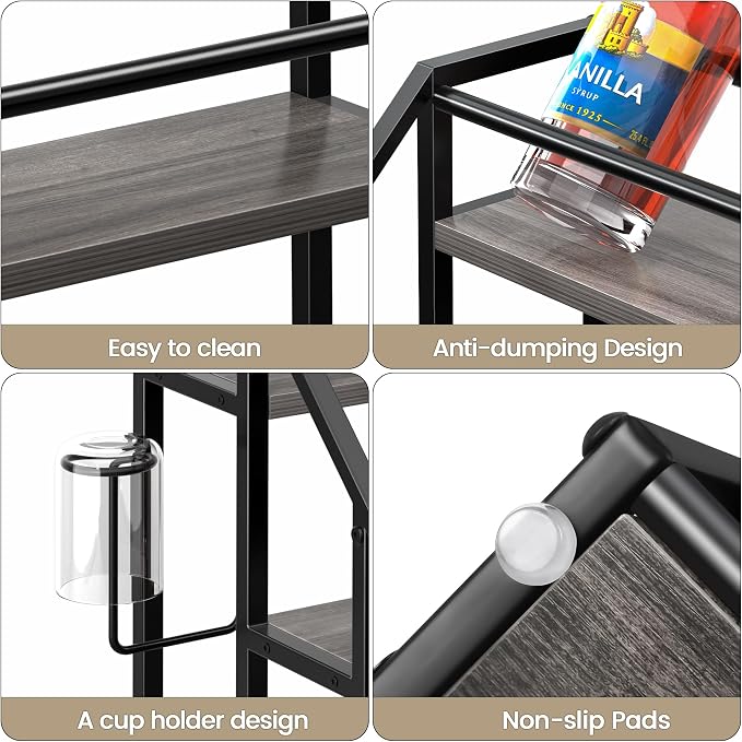 Coffee Syrup Rack Organizer, Spice Racks, Syrup Bottle Holder Stand - Image 7