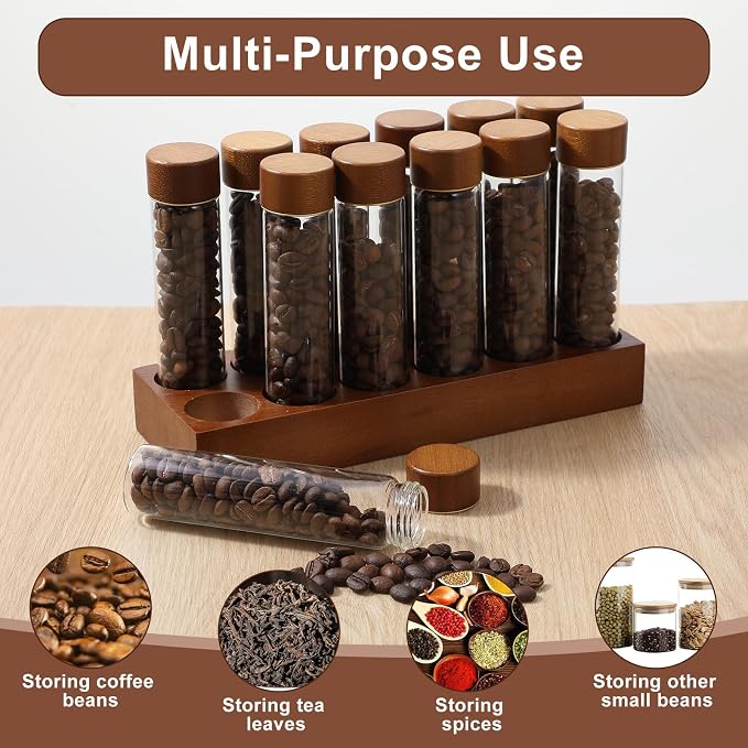 12-Pack Single Dose Coffee Bean Storage Tubes - Image 5