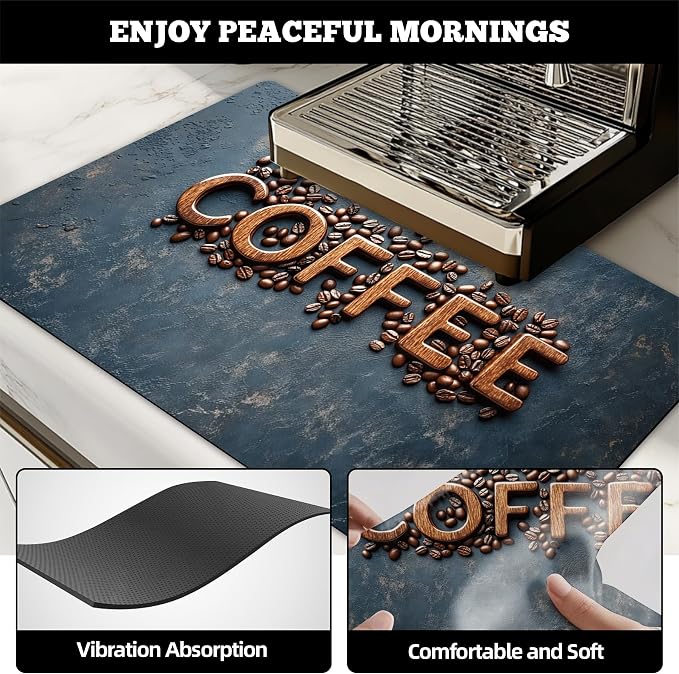 Dish Drying Mat Large Coffee Mat Absorbent Drying Mat - Image 3